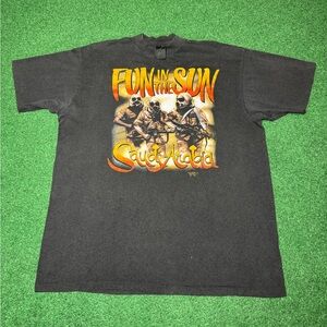 3D Emblem 80s Vintage Black Tag Fun In The Sun Middle East XL T Shirt